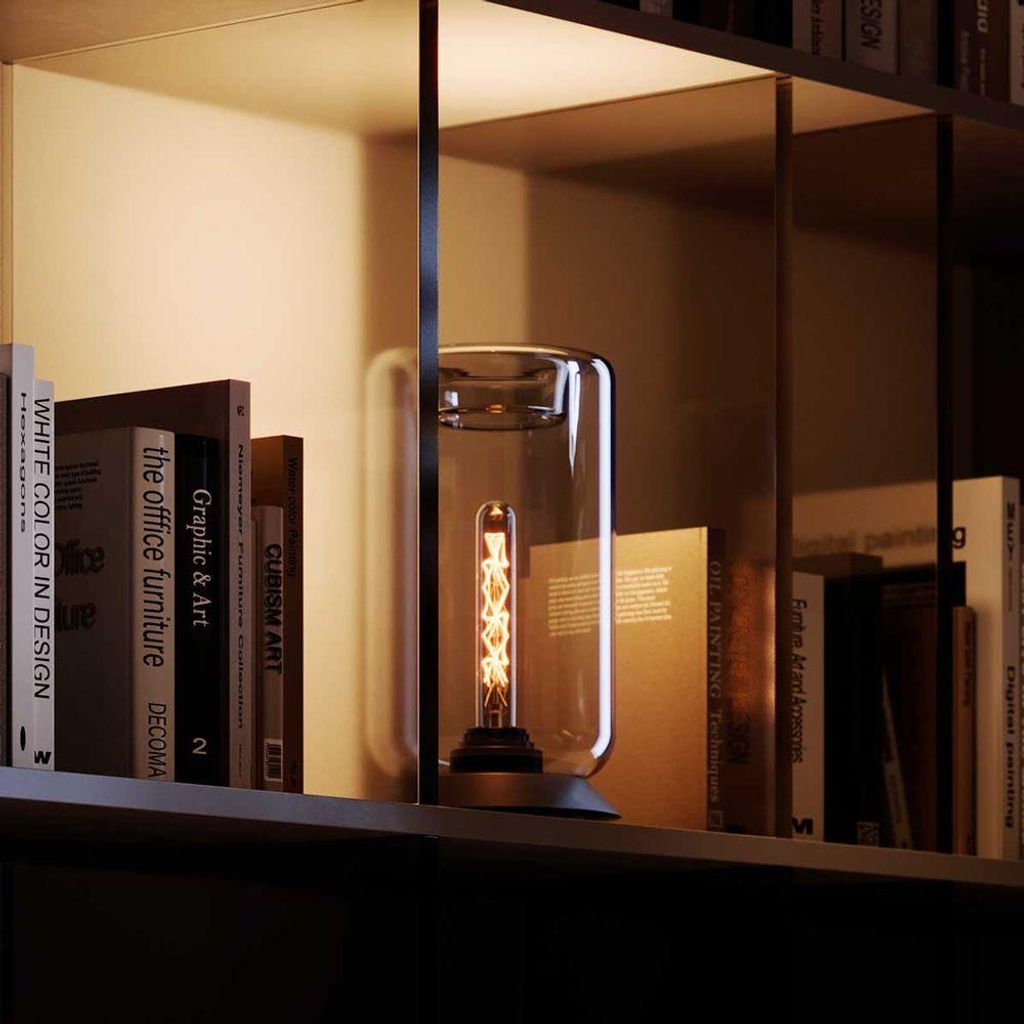 s.luce Cruet E27 Design Tischleuchte Glas mit Schalter Up & Low Tischlampe