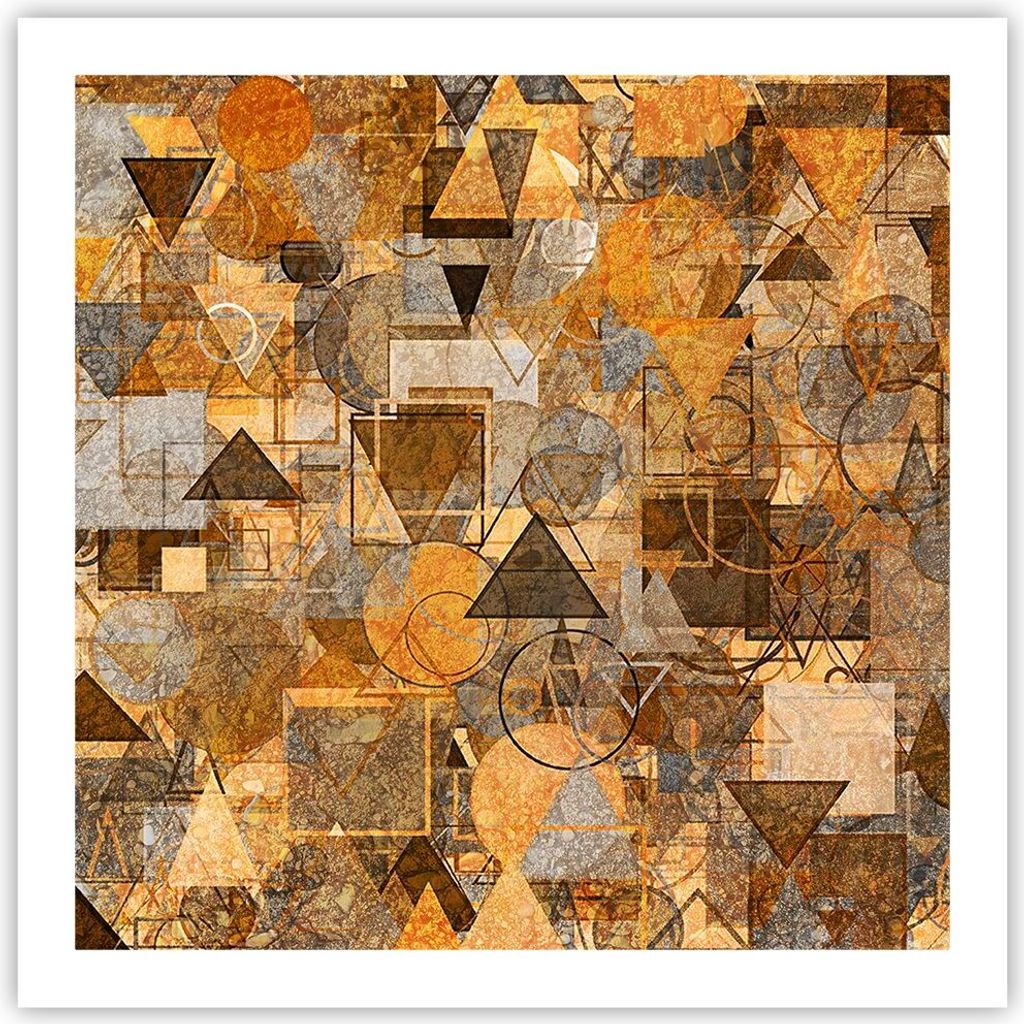Poster - Poster ohne Rahmen - Abstraktion modern - 60x60 cm - Wand Bild - Wanddeko - Wandbilder - Kunstposter - Wandposter - Bilder - Kunstdruck - ...