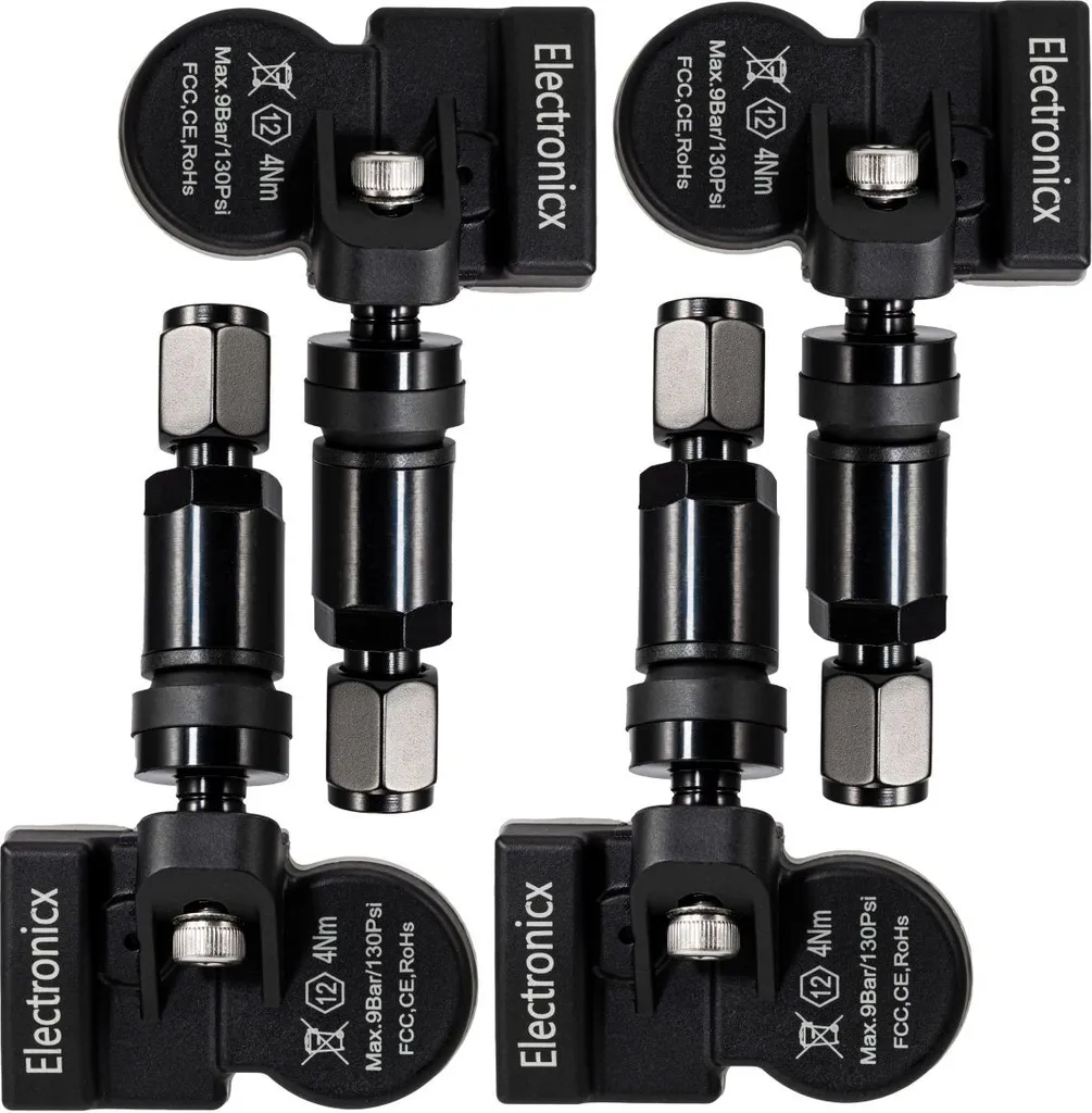 Valves TPMS de pression pneus en métal noir résistant pour VW Tiguan