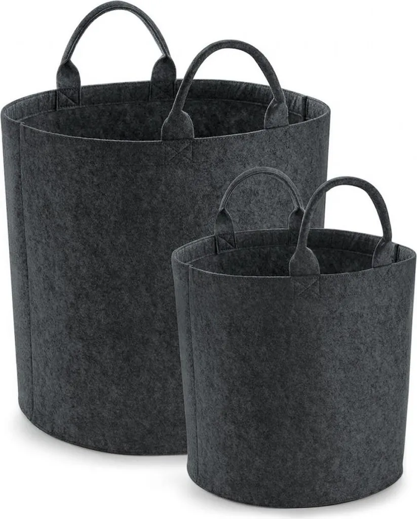 Cesto Personalizzabile BagBase BG728 M Feltro Antracite 50L - 1