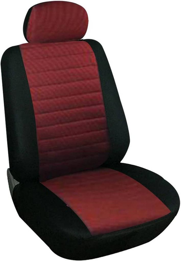 Sitzbezüge Auto für Volkswagen Lupo (1998-2005) - Vordersitze  Autositzbezüge Set Universal Schonbezüge - Auto-Dekor - Comfort 1+1 - rot  rot