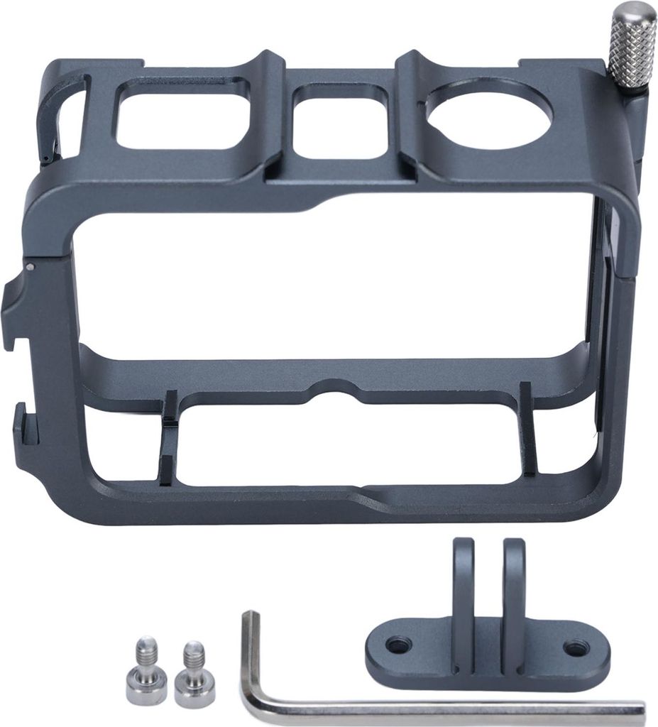 Action-Kamera-Käfig, 1/4-Zoll-Schnittstelle, doppelter Kaltschuh, Anti-Fall, gute Wärmeableitung, Aluminiumlegierung, Schutzrahmen, Zubehör