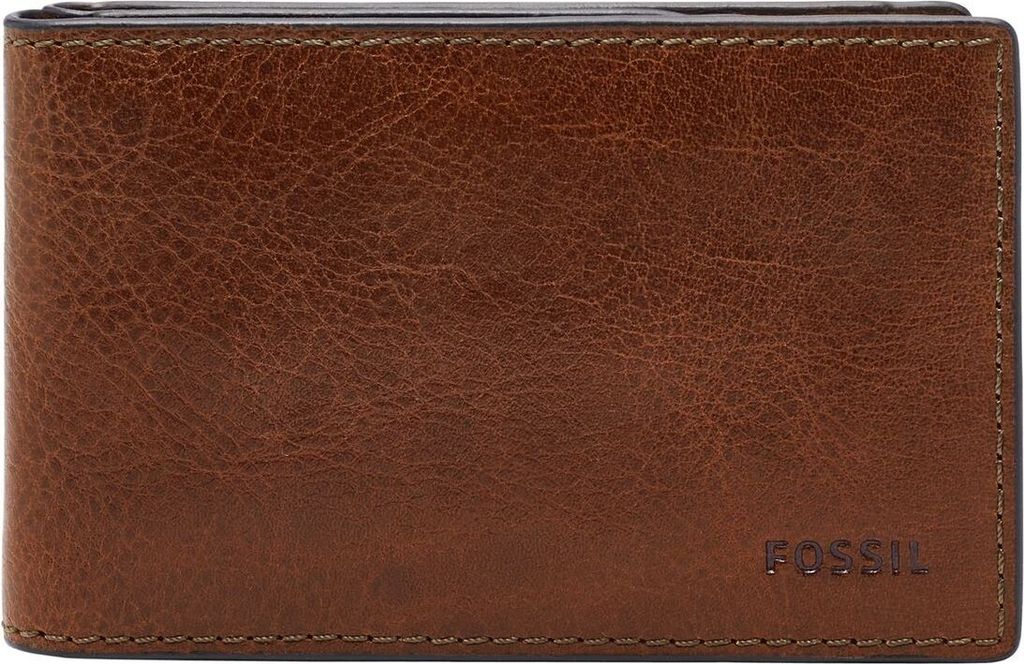 FOSSIL Leder Geldbörse Andrew Magnetic Bifold Cognac braun Produktbild 