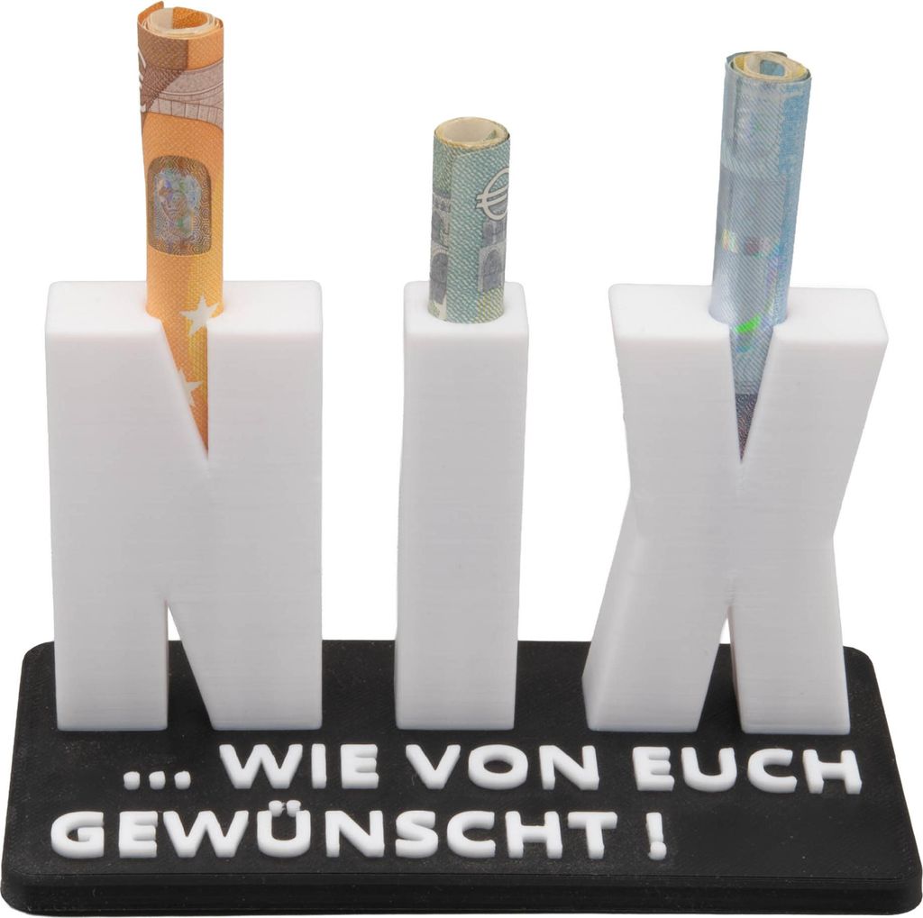 Geschenk Geldgeschenk Geschenkidee Nichts NIX Produktbild 