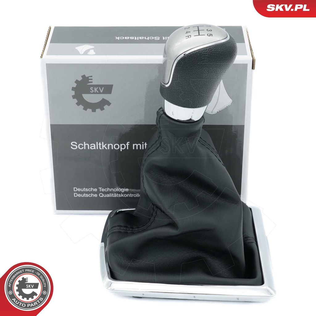 ESEN SKV Schaltknauf Schalthebelknauf Silber 5-Gang für FORD Fiesta Mk6 Schrägheck (JA8, JR8) Focus II Schrägheck (DA, HCP, DP) Focus II Kombi