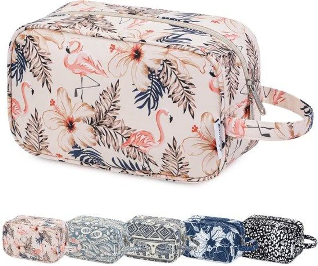 Trousse de toilette voyage imperméable beige - Organisateur maquillage