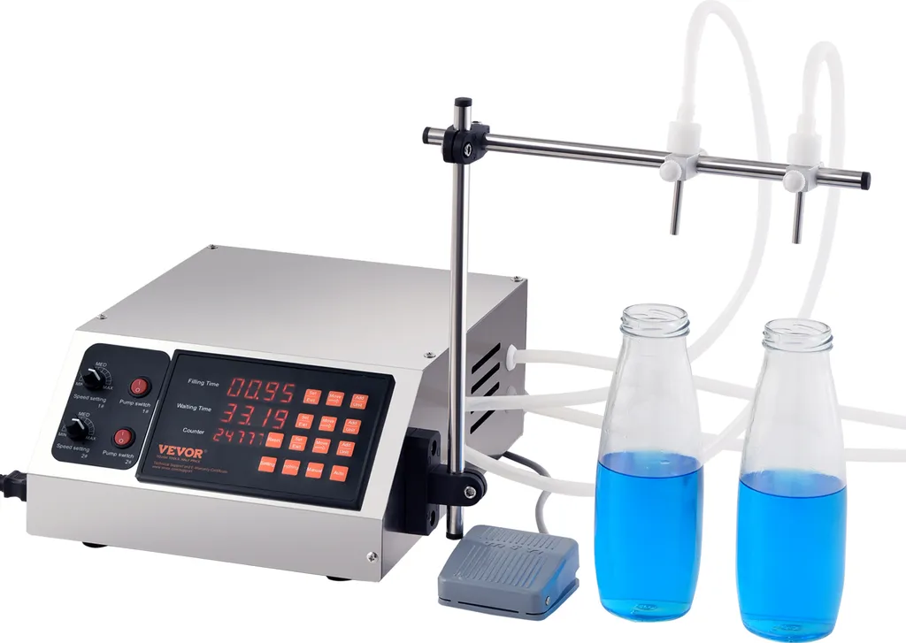 VEVOR Riempitrice Liquidi 2 Ugelli Acciaio Inox 3.7L/min Digitale