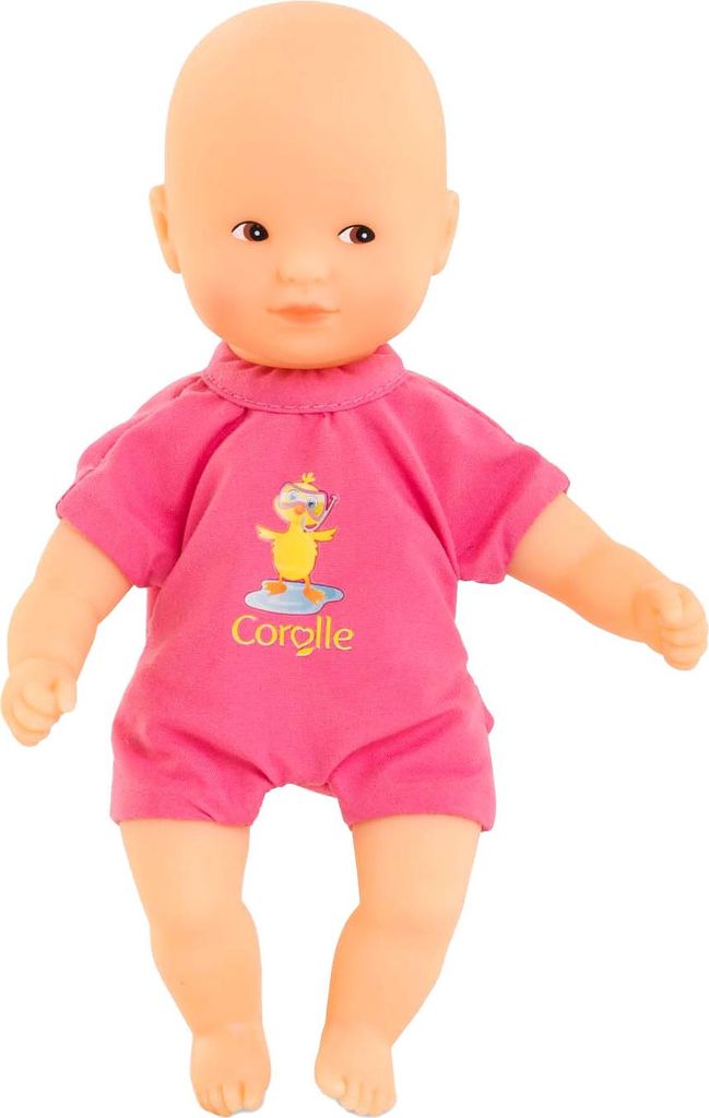 Corolle Babypuppe Badespielzeug rosa 20cm - Mini Bain Puppe für Wasserspaß