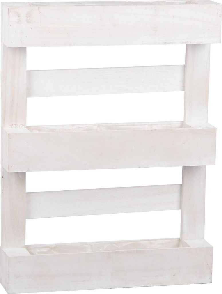 UNUS Paletten Holz Kästen Kunststoffeinsatz weiß groß Produktbild 