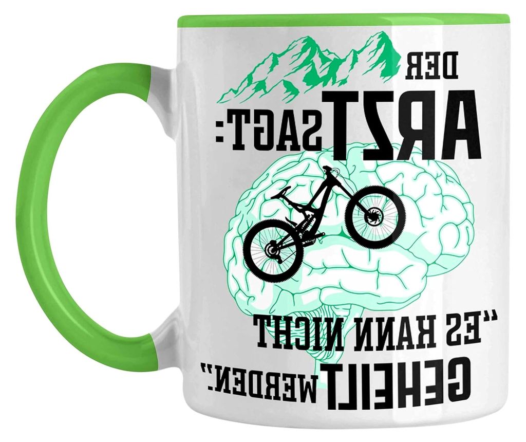 Tasse für Mountainbike-Fahrer Geschenkideen (Grün)