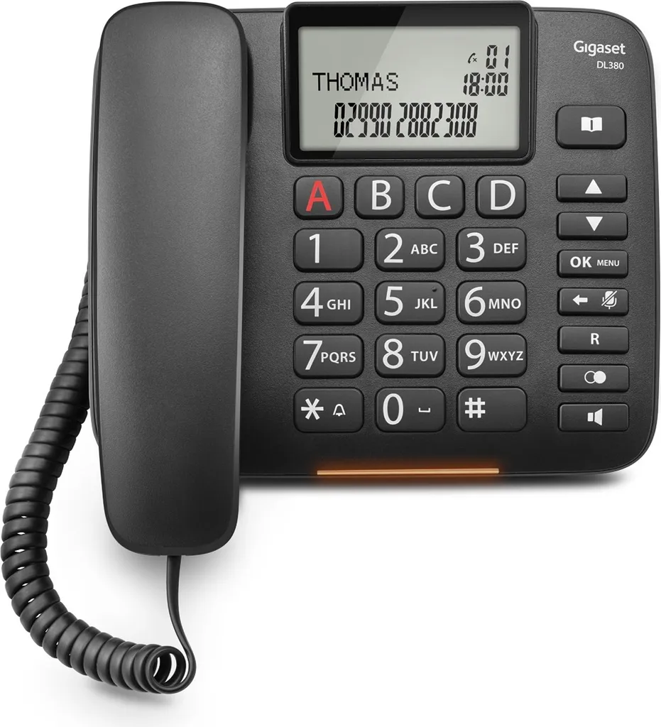 Gigaset DL380 Noir : Téléphone à Grandes Touches et Sonnerie Forte