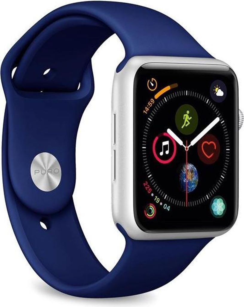 PURO ICON Apple Watch Band, Band, Smartwatch, Navy, Apple, Produktbild 