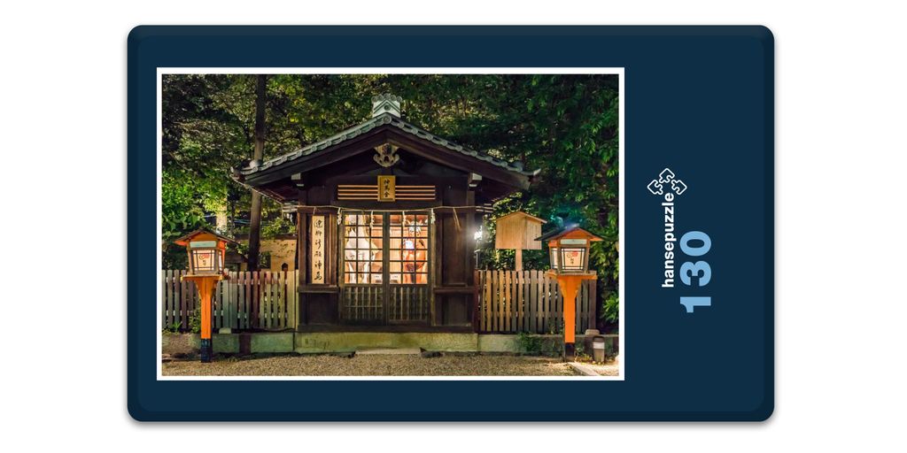 hansepuzzle 17963 - Kyoto Puzzle, 130 Teile, Orte, 28,7 x 20,0cm mit hochwertiger Aufbewahrung, Kartonbox und wiederverschließbarem Beutel