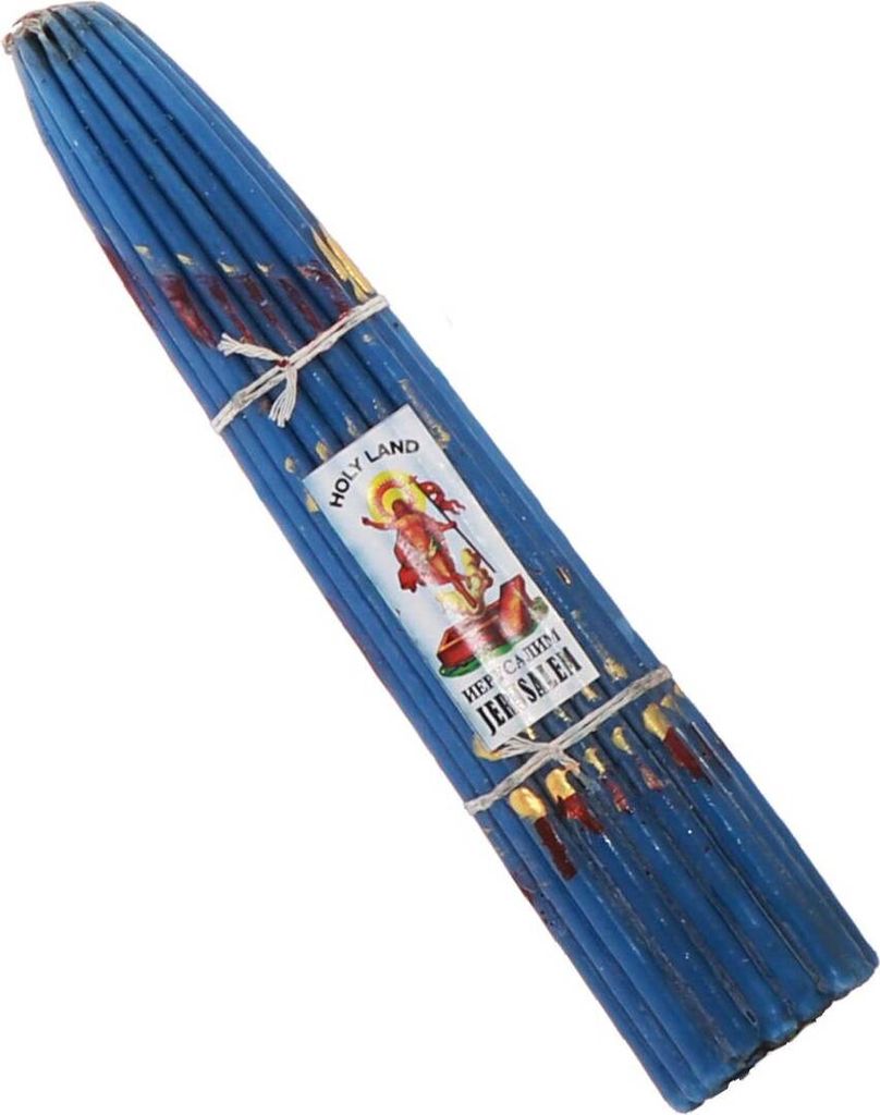 Altarkerze Ritualkerze Jerusalem 33er Kerze Blau 39127