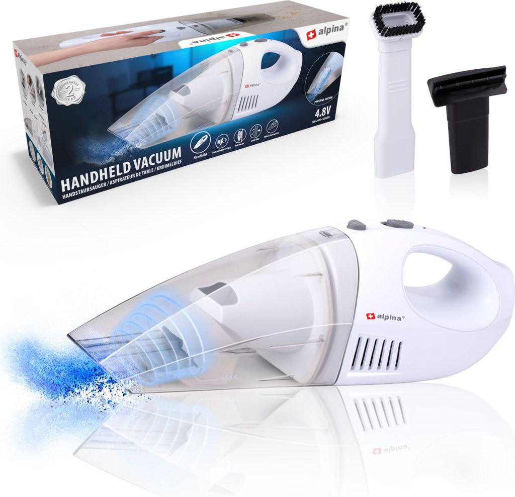 alpina Handstaubsauger Akku Handstaubsauger - Kabellos - 30 Watt - Weiß