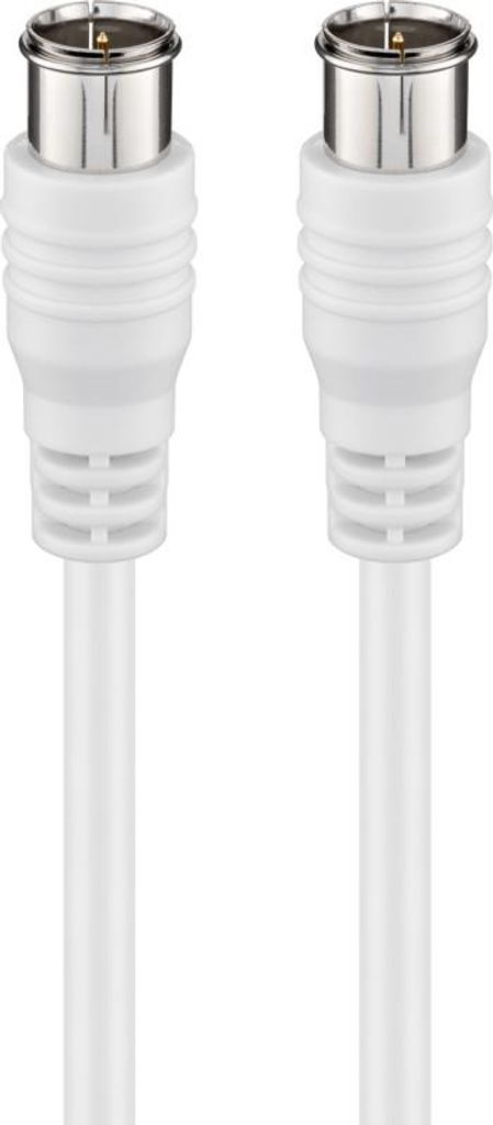 goobay F Quick SAT Antennenkabel doppelt geschirmt weiß 1,5 Immagine del prodotto 