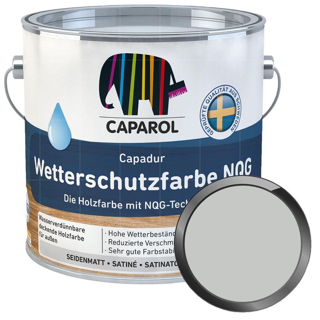 CAPAROL Capadur Wetterschutzfarbe NQG 2.5 Liter LICHTGRAU Produktbild 