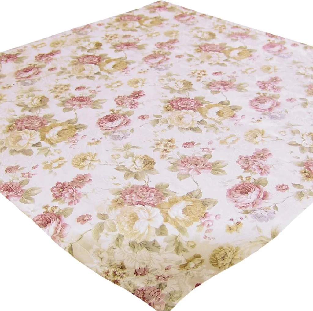 Tovaglia Centrotavola CHLOE Rose Jacquard 85x85 - Atmosfera Romantica