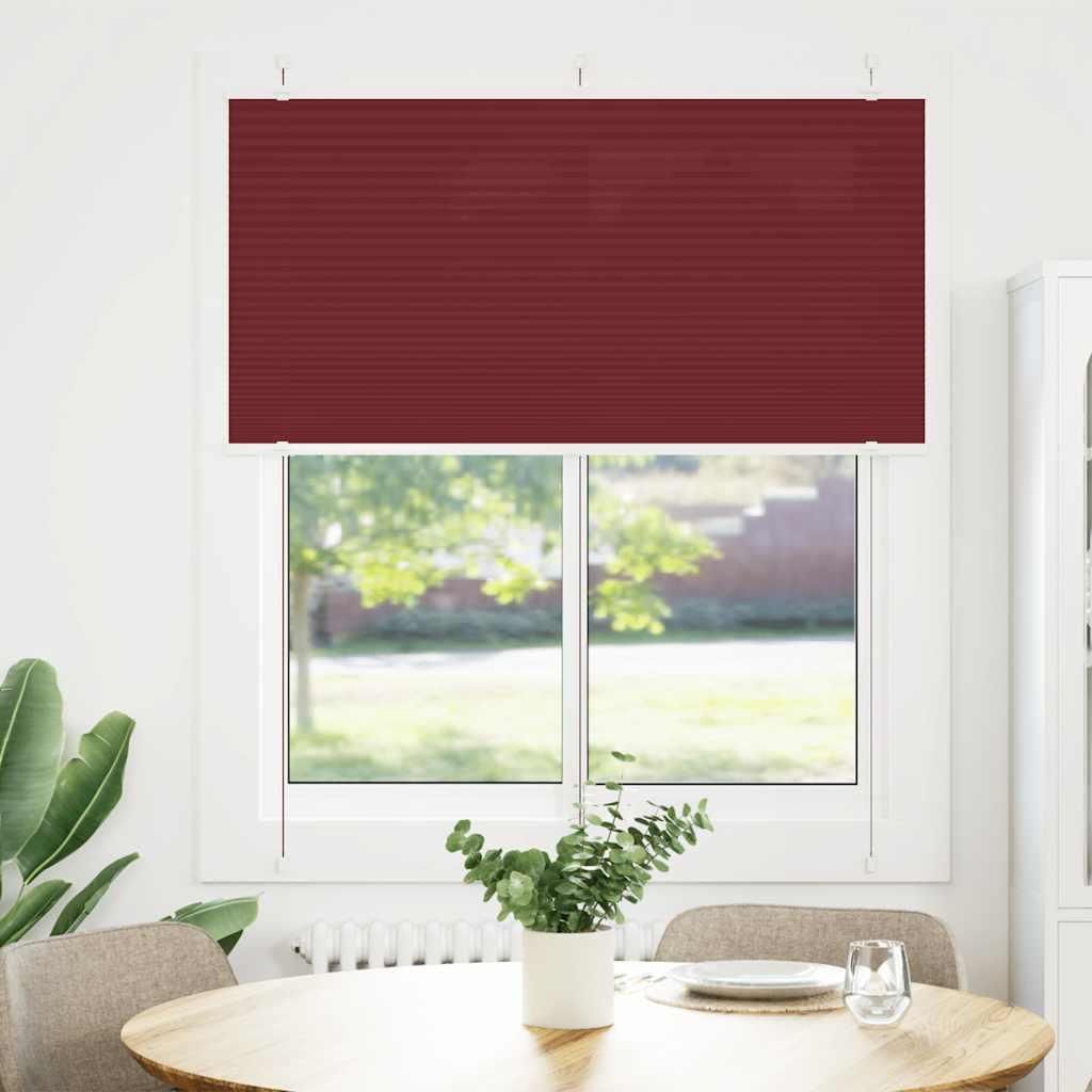 vidaXL Plissee Bordeauxrot 115x150 cm Stoffbreite 114,4 cm Polyester