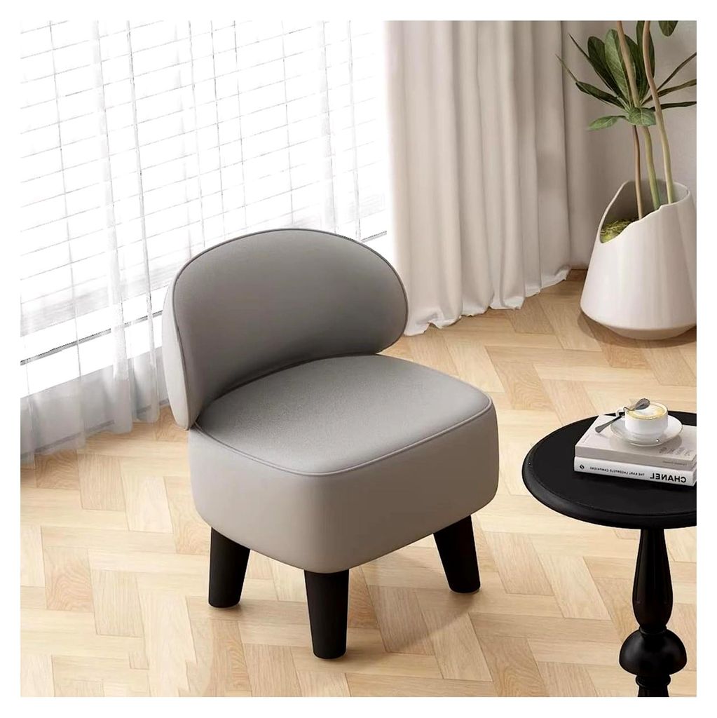 Gepolsterte Ottomane mit 360-Grad-Drehung, Pouf Hocker für Sofa, Leder Fußhocker mit Rückenlehne für Wohnzimmer, Schlafzimmer, Eingangsbereich ...