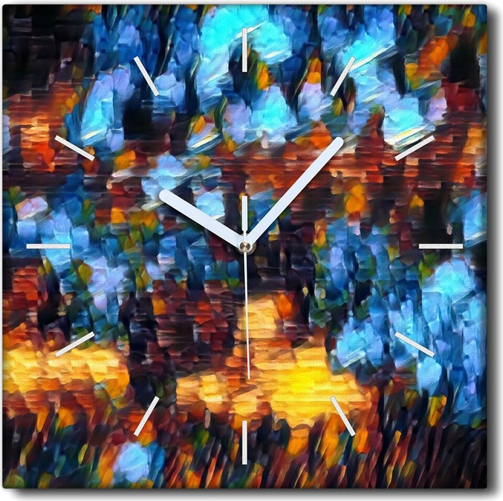 Coloray Uhr auf Leinwand 30x30 cm Wand Uhr Dekoration Produktbild 