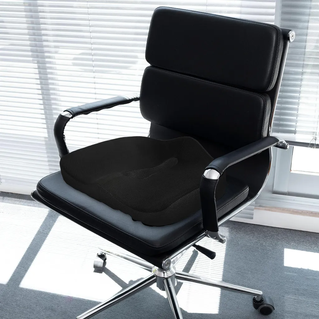 Fortuna Lai Coussin orthopédique en mousse à mémoire de forme noir