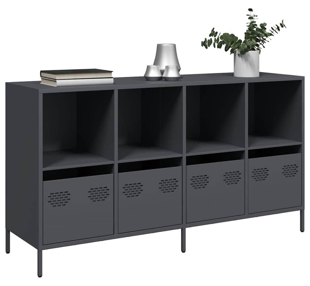 vidaXL Sideboard Anthrazit 135x39x73,5 cm Kaltgewalzter Produktbild 