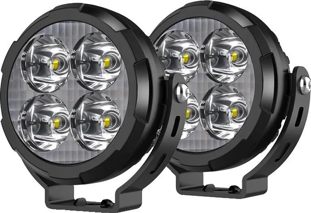 Projecteur de chantier LED faisceau mixte et support acier noir