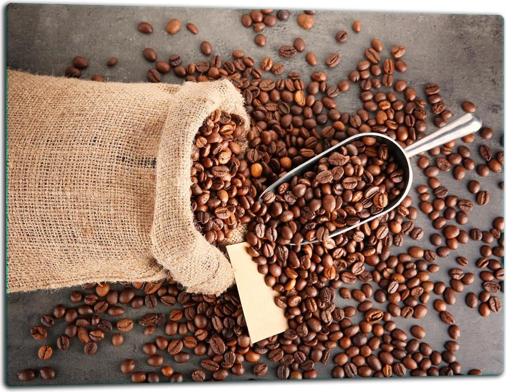 Glasschneidebrett Herdabdeckplatte Glaskeramikkochfeld Universal 52x40 cm Kaffee