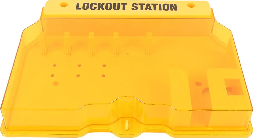 Platine de kit de balisage Lock-Out jaune en PC avec fixations murale