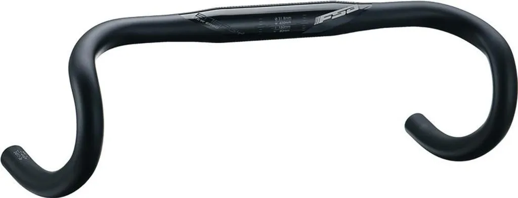Guidon FSA Energy New Ergo Ultra Léger - 31,8 mm x 400 mm Noir Intense