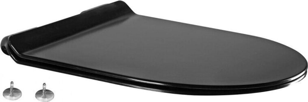 Mexen Sitz mit Absenk-Automatik schlank, duroplast, Schwarz - 39010185