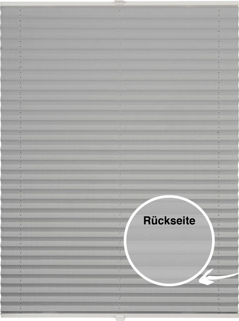Thermo-Plissee auf Maß für Fenster zum Anschrauben in Glasleiste Farbe: Silber, Größe: B): 81-90 cm, H): 151-200 cm