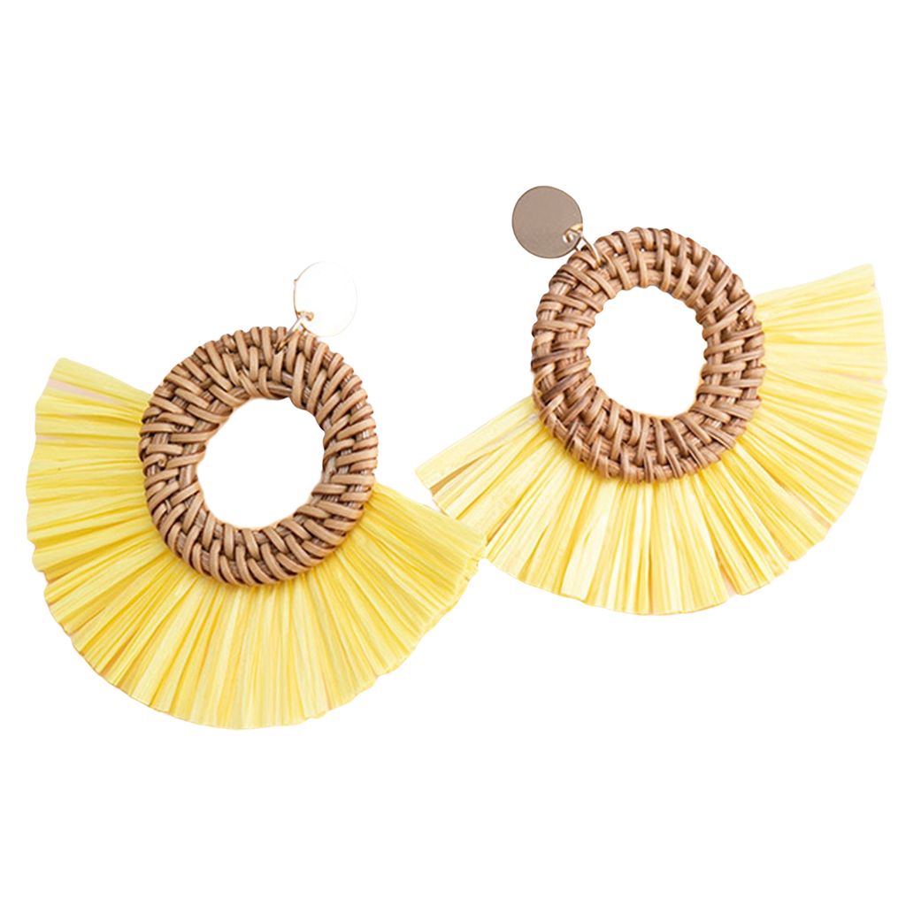 Ohrringe im Ethno-Stil, bezaubernder Anhänger für Damen, elegante Quasten-Ohrstecker für den Urlaub-A