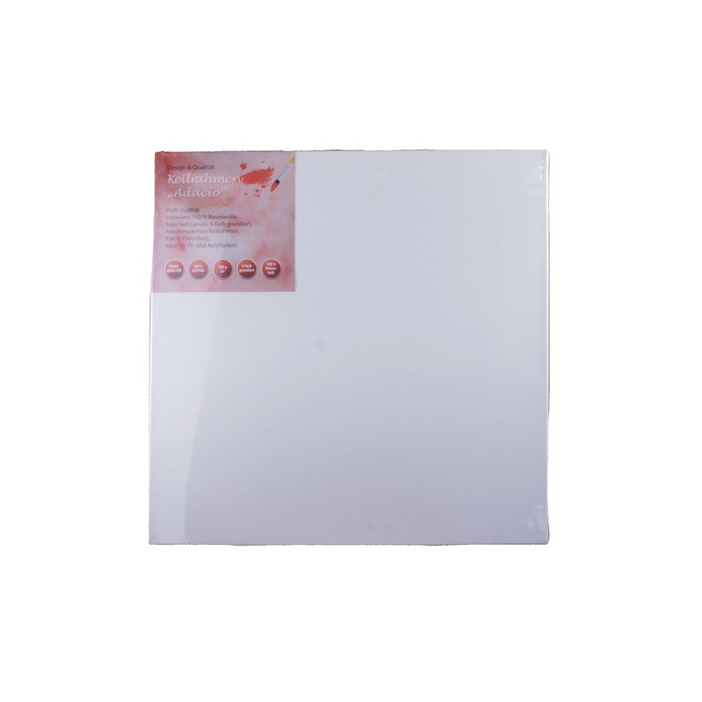 Keilrahmen 50x50 cm, Baumwolle, 380 g/m², 4-fach weiß Produktbild 