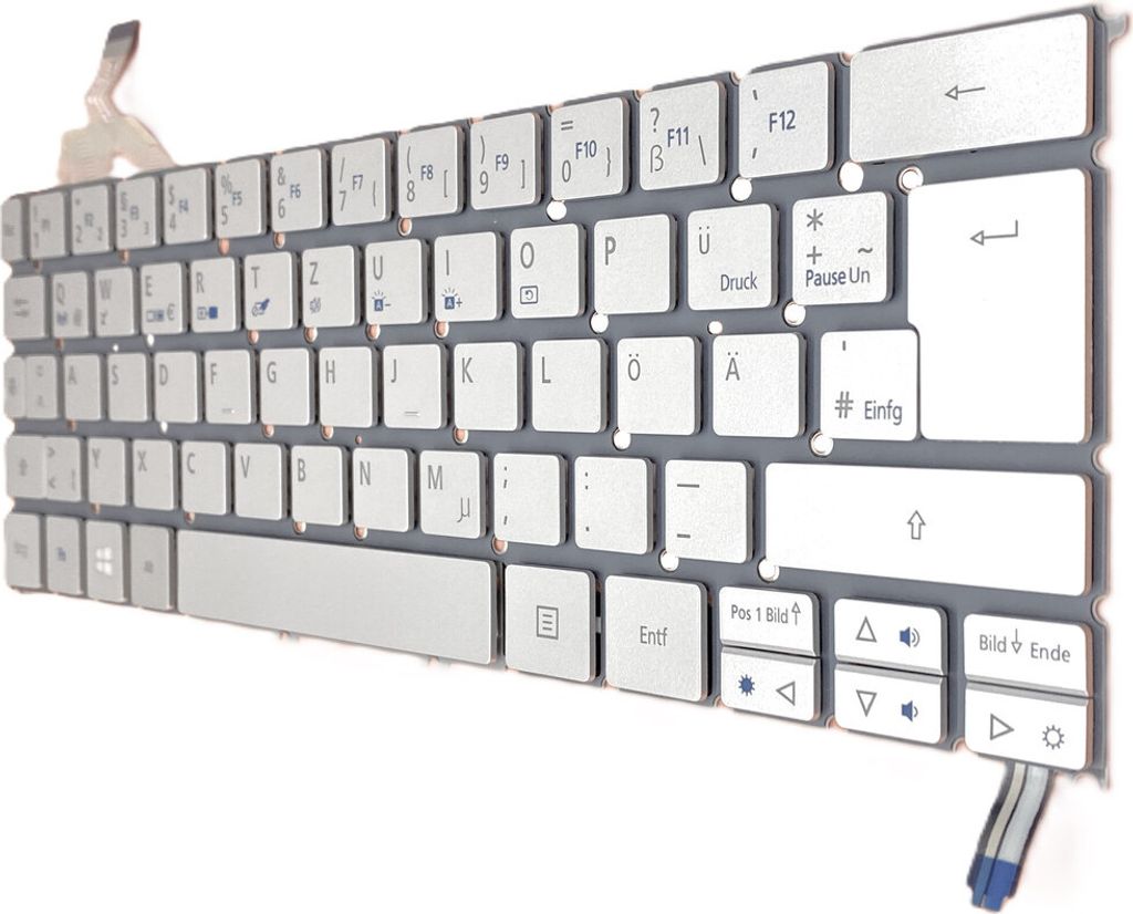DEUTSCHE - Silber mit Backlit Tastatur Kompatibel für Model : MP-12A56D0J4422