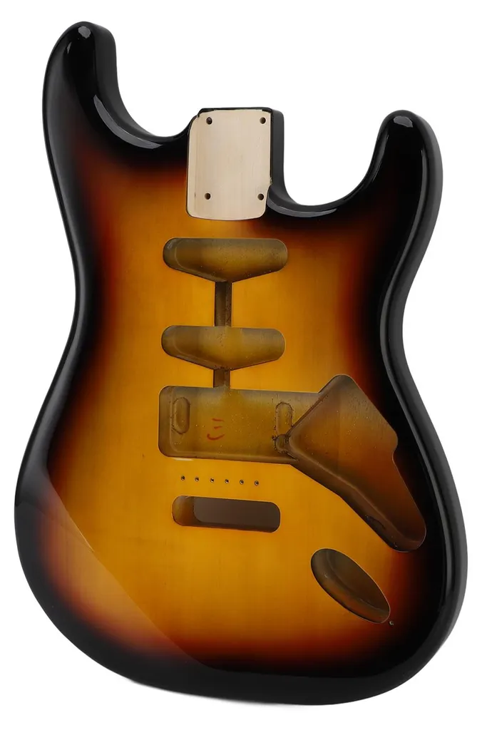 Corps guitare peuplier finition Sunburst 3 tons avec défonce type HSH - 6