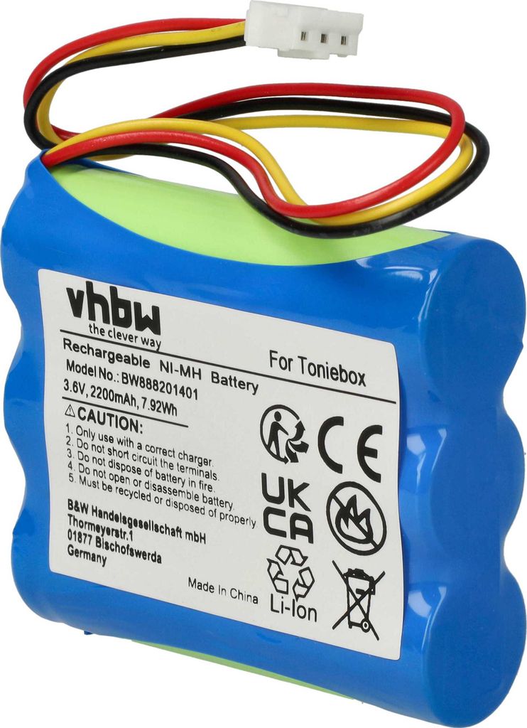 vhbw Akku kompatibel mit tonies Toniebox Hörspielbox (2200 Produktbild 8
