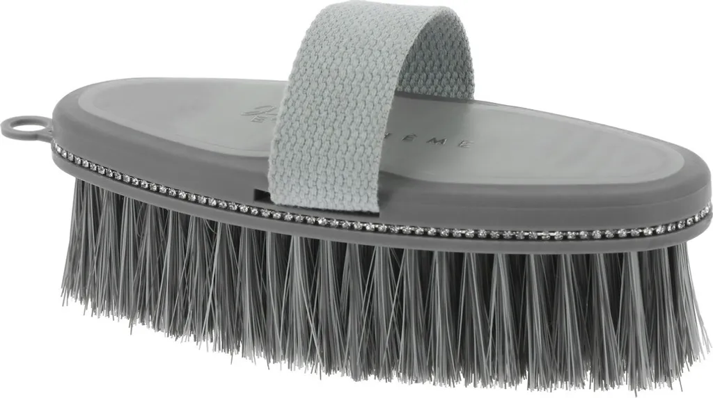 Spazzola Equitheme Strass Grigio Ekkia - Eleganza per il tuo Cavallo