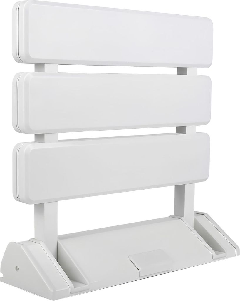 Klappbarer Duschsitz aus Aluminium und ABS, 330 x 320 x 70 mm