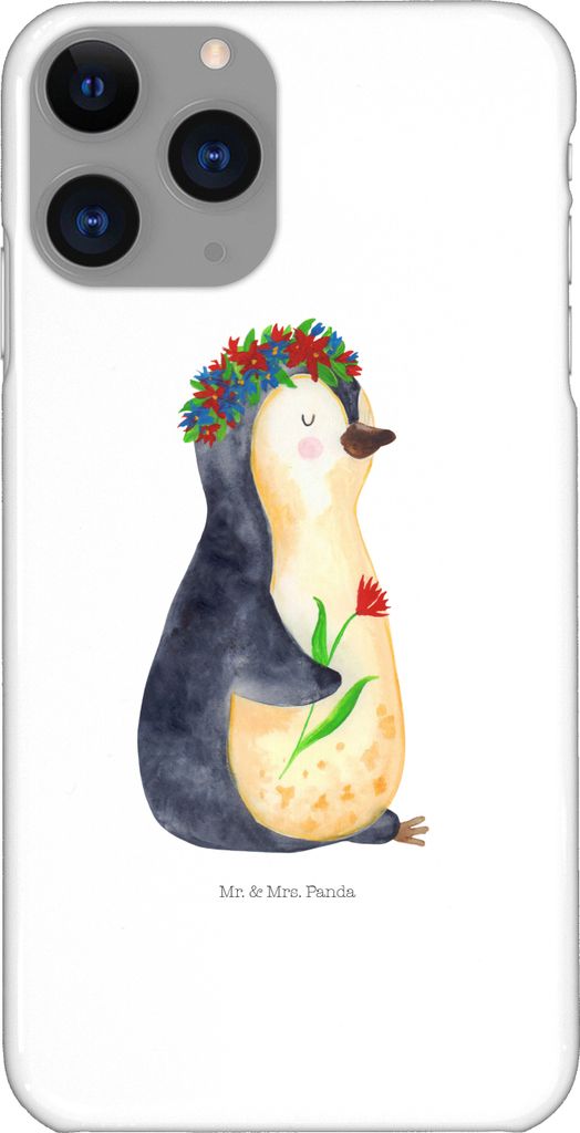 Mr. & Mrs. Panda Iphone 11 Pro Handyhülle Pinguin Blumen - Produktbild 