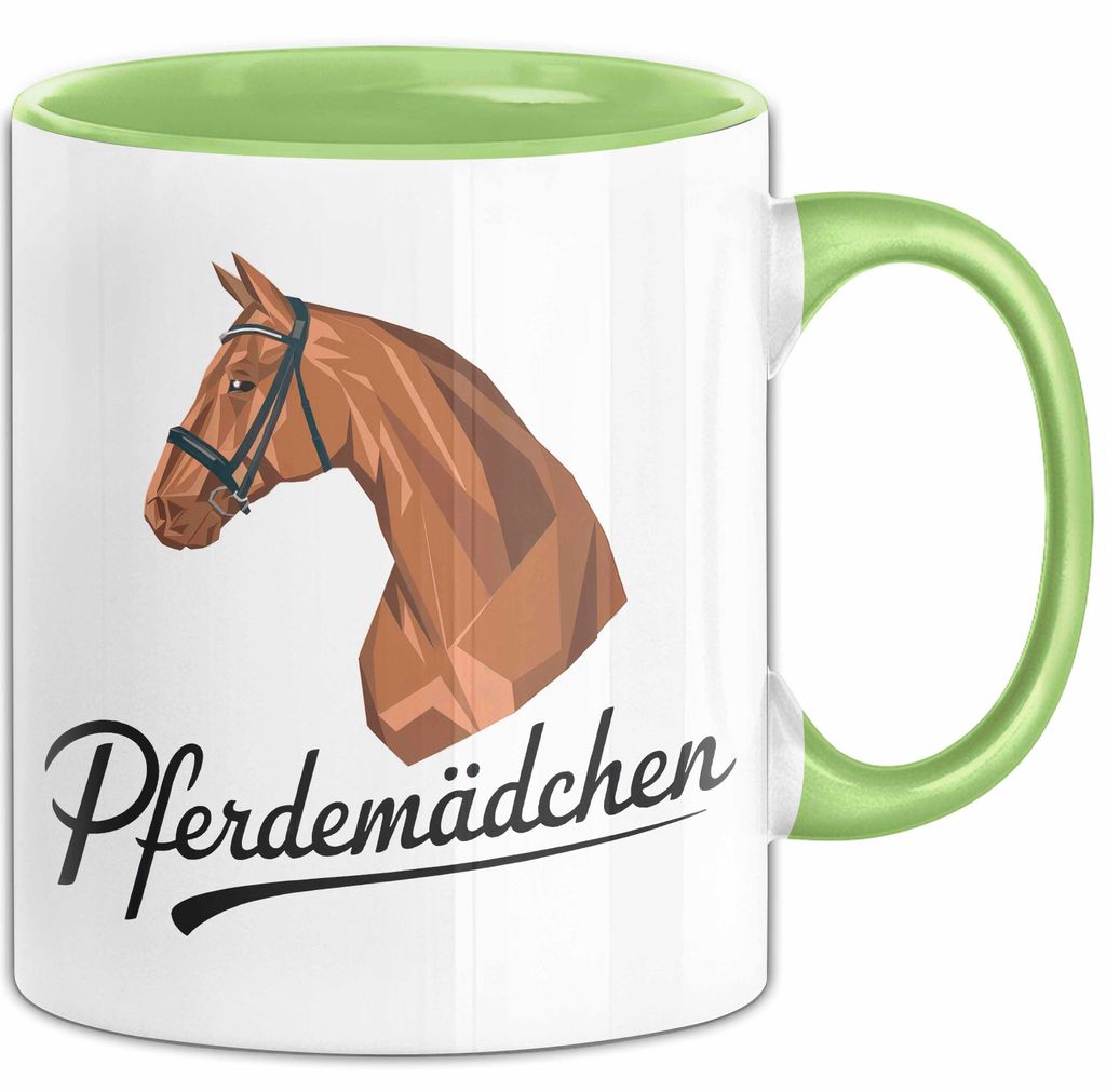 Pferde Tierliebhaber Tasse Geschenk Lustige Geschenkidee Spruch Pferdemädchen (Grün)