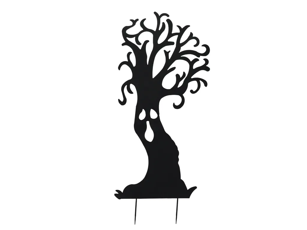Décoration Halloween Arbre Fantôme en Métal 150cm pour Jardin et Salon