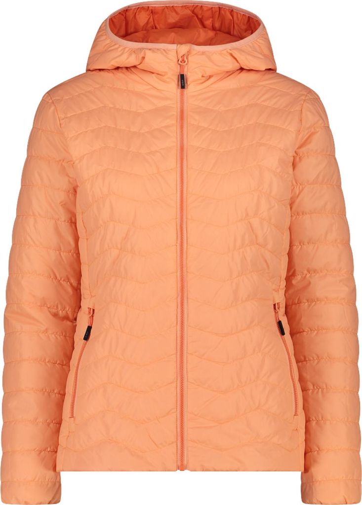 CMP Wattierte Damen Stepp Jacke mit Feel Warm Flat und Kapuze orange 40