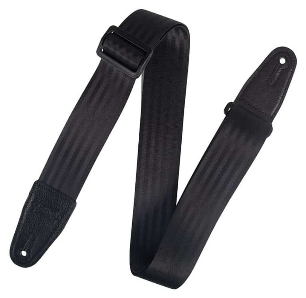 Levys Leathers M8SB-BLK 2'' Wide Black Seatbelt Guitar Strap Black