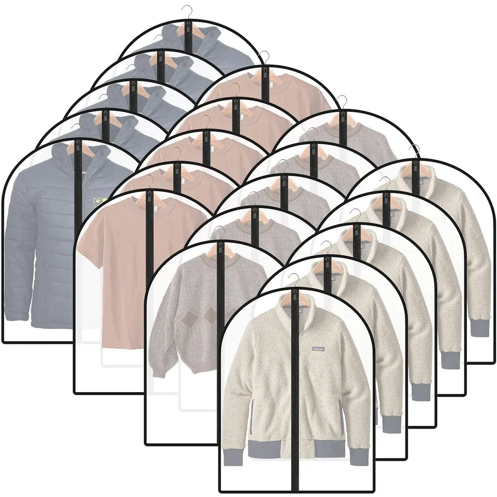 Housses vêtements 60x80 cm résistantes à l'humidité et anti-poussière x20
