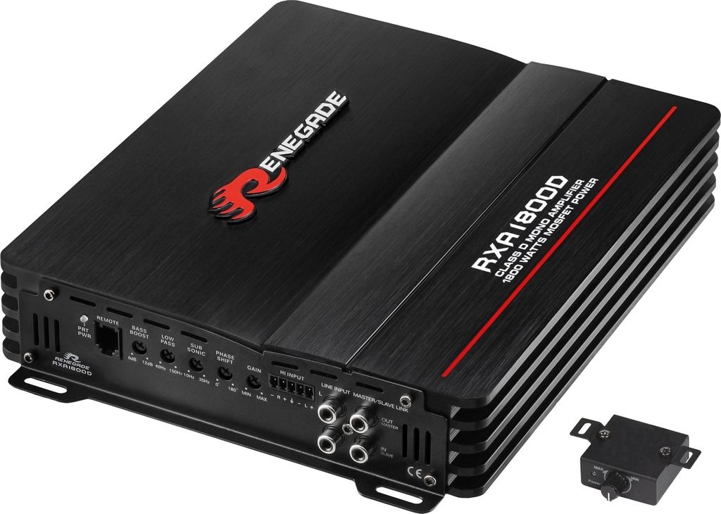 RENEGADE Digital Endstufe Verstärker für Subwoofer Monoblock RXA1800D