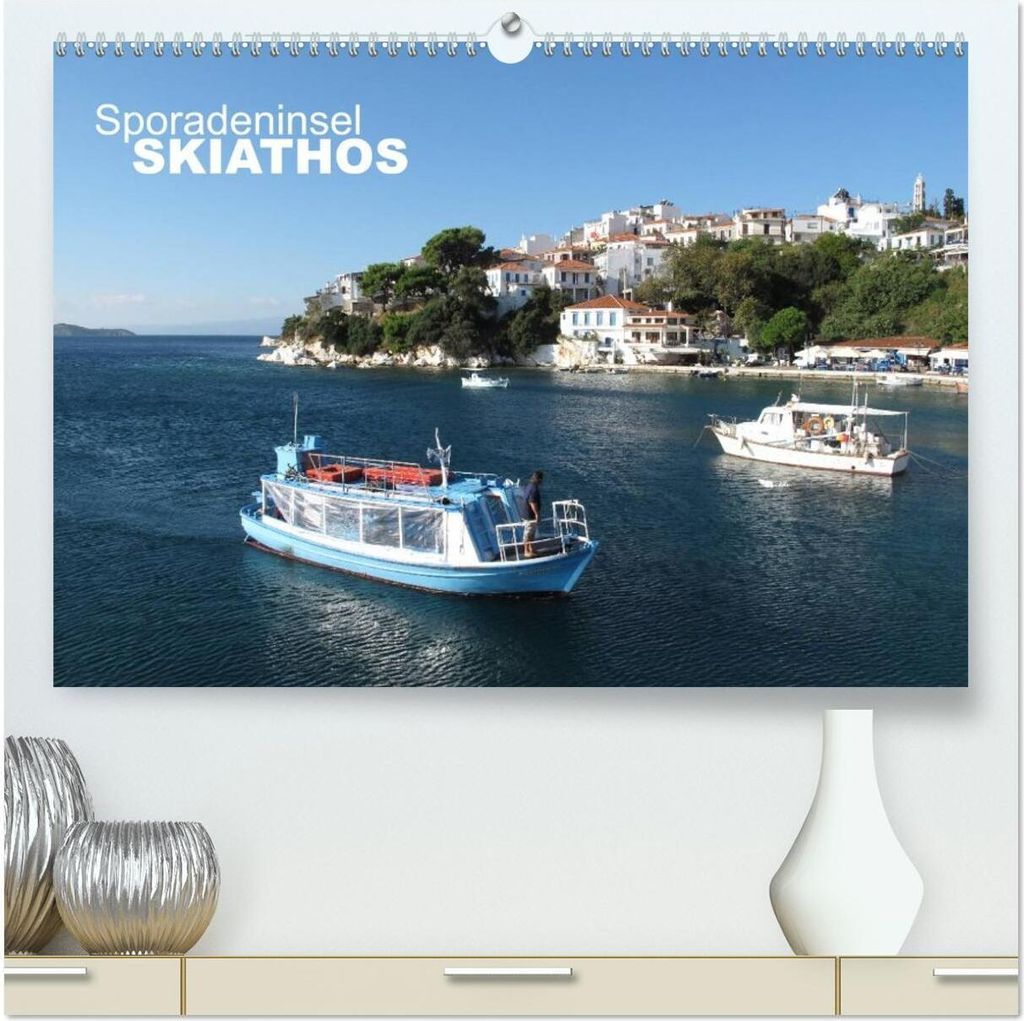 Sporadeninsel Skiathos (hochwertiger Premium Wandkalender 2026 DIN A2 quer), Kunstdruck in Hochglanz