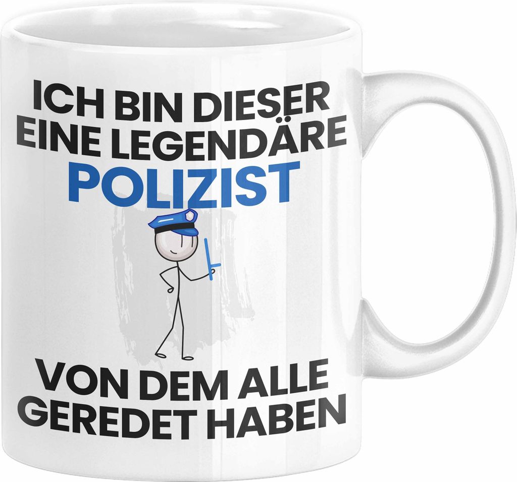 Polizist Geschenk Tasse Lustige Geschenkidee Geburtstag für Polizist Ich Bin Dieser Legendäre Polizist Von Dem Alle Geredet Haben Kaffee-Becher (...