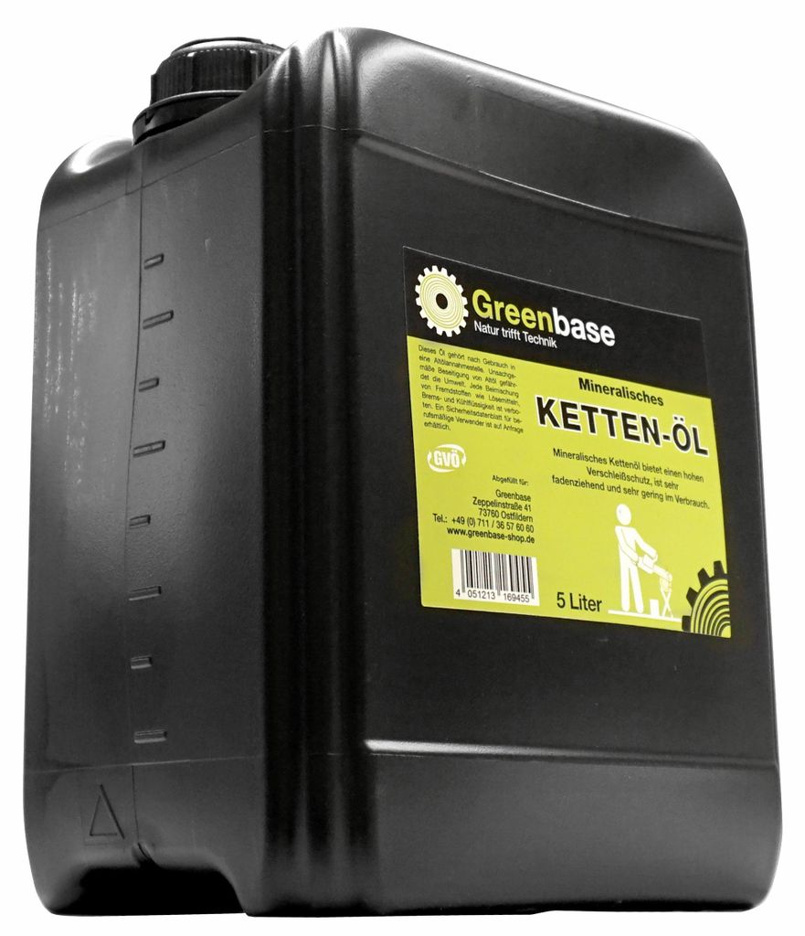 Greenbase Säge-Kettenöl 5 Liter Kanister Ausgießer Produktbild 
